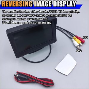 Universal 4.3-Inch LCD Car <strong>Monitor</strong> with Two-<strong>Way</strong> AV and Reversing Image Screen RGB Function and Split Screen 1 Year Warranty - Product Image 2
