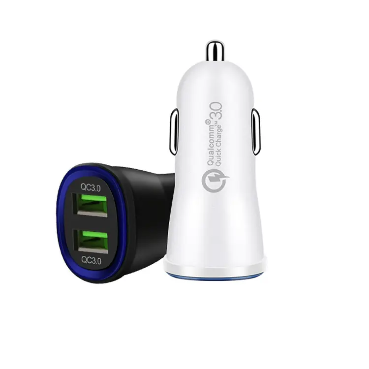 Chargeur 5V/3,1 a rapide 3.0 pour voiture, double Port USB pour Iphone, livraison gratuite au échantillon