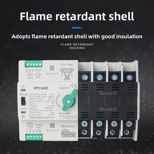2P/4P ATS自動転送スイッチ100A 125A手動転送スイッチコントローラデュアル電源途切れることなくPCタイプ - Product Image 6