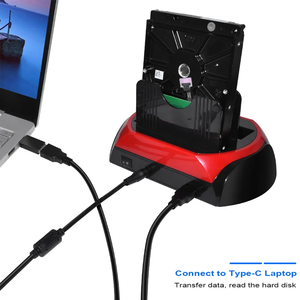 PSDA 2 IDE 1 SATA USB2.0 C型双外置硬盘驱动器2.5英寸3.5英寸扩展坞一触备份OTB集线器读取器 - Product Image 5