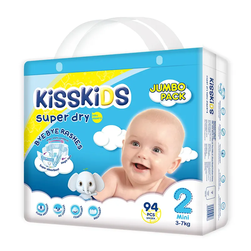 خصم Kisskids لحفاضات الأطفال حديثي الولادة العضوية للاستخدام مرة واحدة