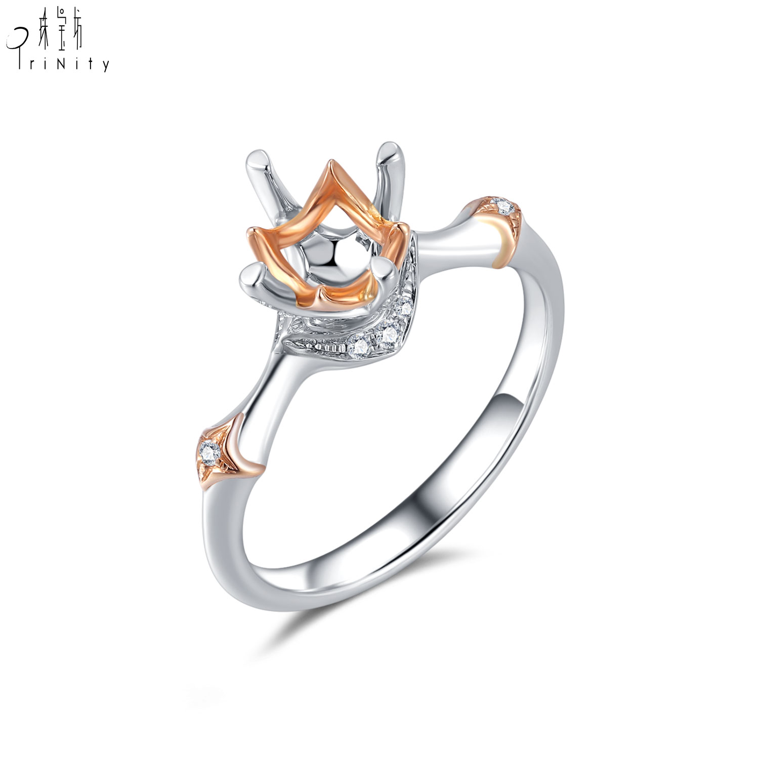 Or blanc et rose 18 carats