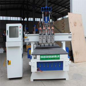 Máquina enrutadora CNC ATC con cuatro cabezales 3000X2000 Taladro de madera y corte de cuchillos Sistema de control DSP - Product Image 3