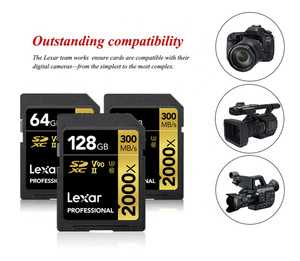 Scheda di memoria Sd professionale Lexar originale 64gb 32gb 128gb 2000x Sd Card U3 4k V90 classe 10 uhs-ii Flash Sd Card per fotocamera - Product Image 5
