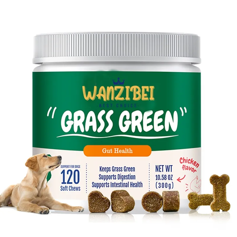 WANZIBEI Green Grass Burn Spot Chews für Pet Dog Verhindern Sie tote Gras flecken von der Hunde behandlung Rocks Soft Tndreat a Cranberry