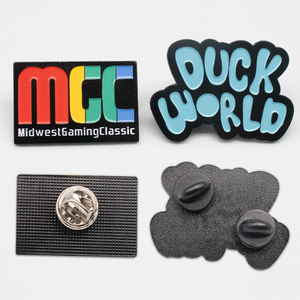 No Minimum Direct Factory Metal Pin Custom Simple Logo Brand <strong>Name</strong> Your Own Design Soft Enamel Pins - Product Image 3