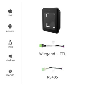 COOLCODE Q300 Series Lector de código Qr Escáner de código de barras con cable integrado de alta velocidad Escáner Cifrado USB