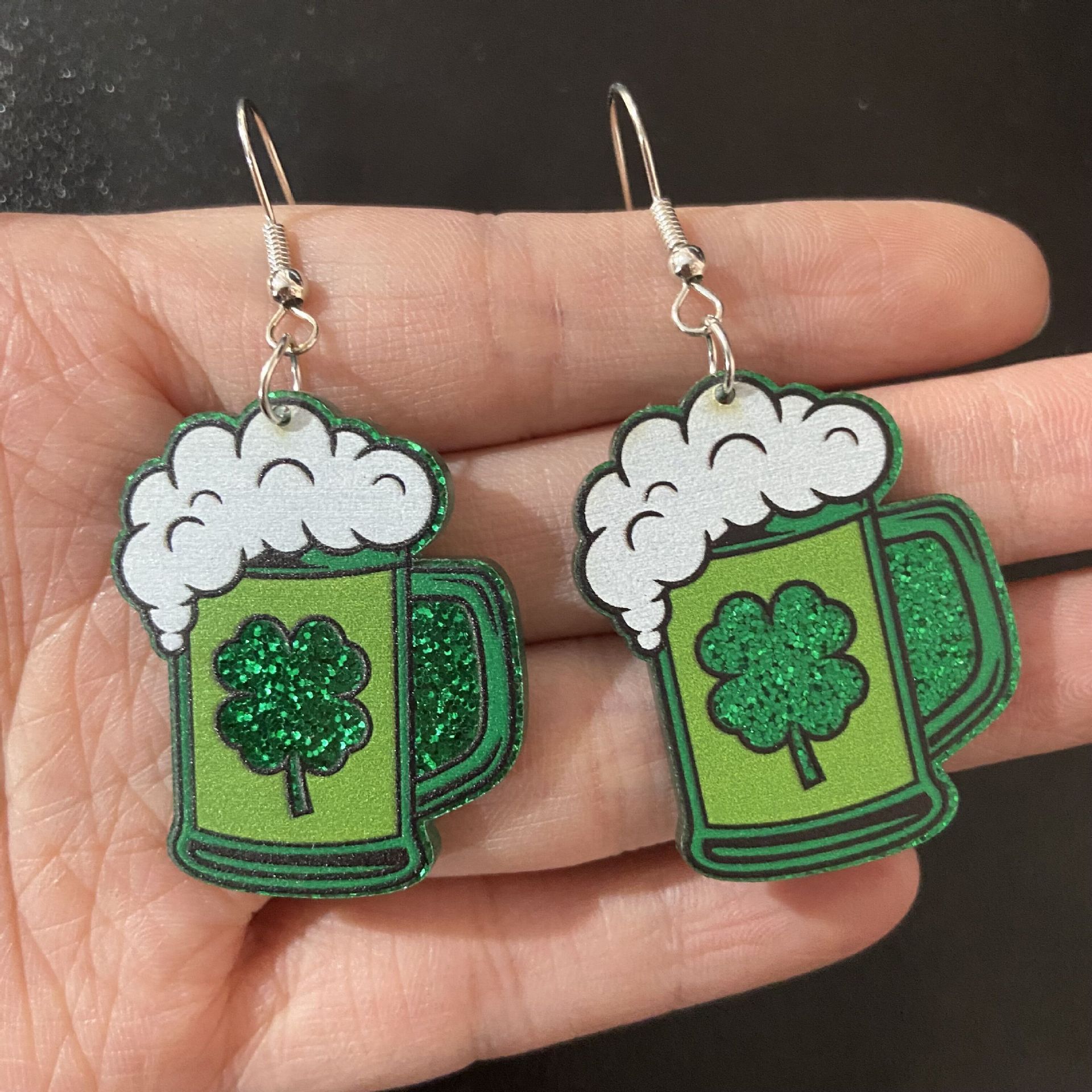 Green Beer ear hook style