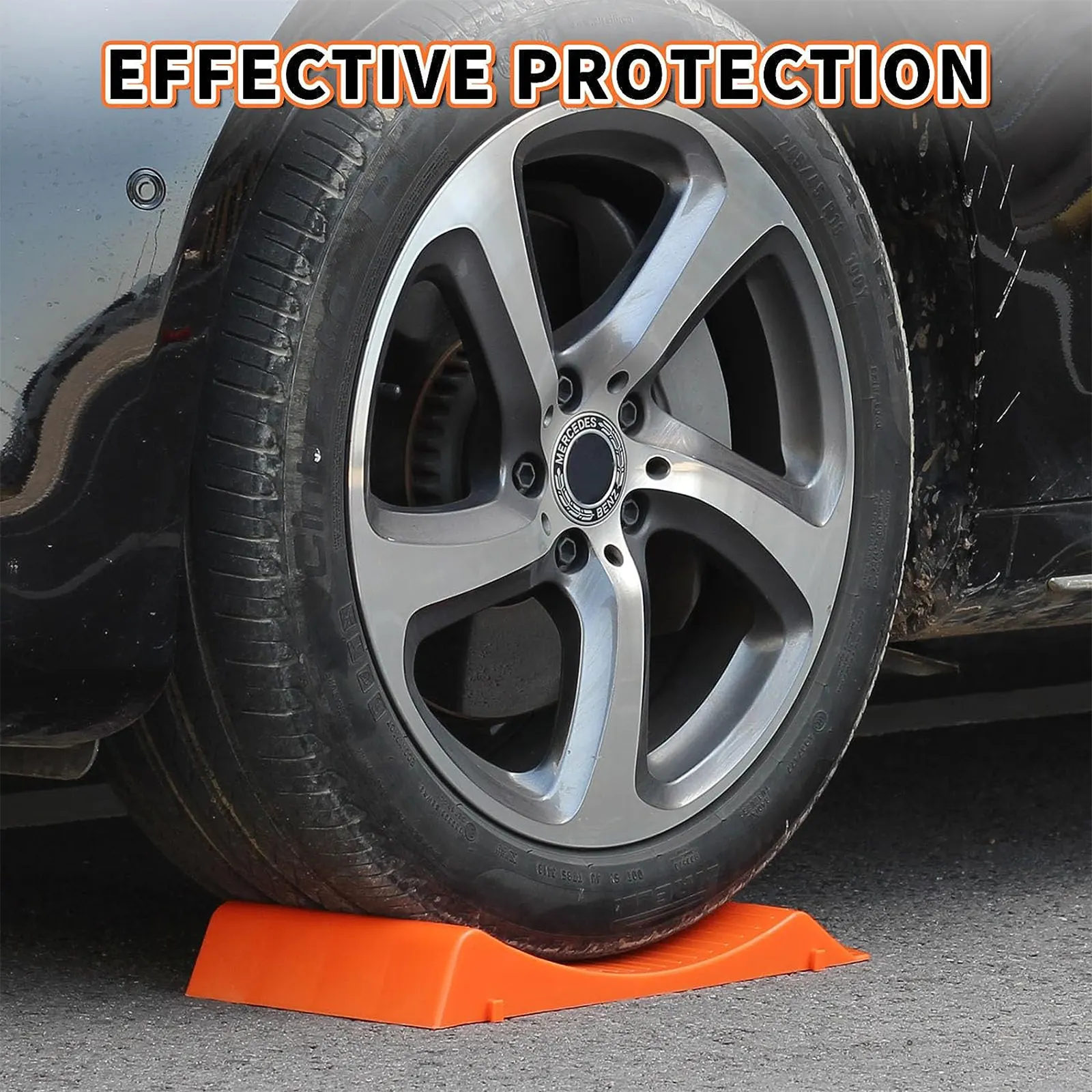 Rampes de protection des pneus avec coussinets antidérapants, rampes de protection des pneus, rampes incurvées à profil bas, pour la prévention des taches plates et des pneus plats