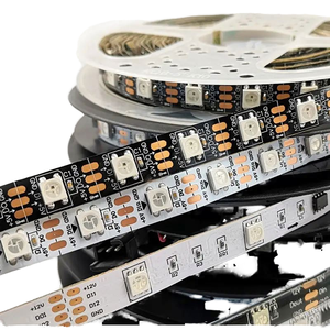 WS2812ไฟเส้น LED 60ดวง RGB 8มม. 12วัตต์/เมตร5V แรงดันไฟฟ้าอินพุตเชื่อมต่อ USB ควบคุมระยะไกลผ่าน Wifi สำหรับโกดังทองแดง - Product Image 2