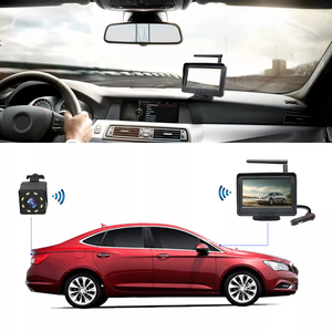 Awintech soporte para matrícula cámara de visión trasera inalámbrica con Monitor HD de 5 pulgadas sistema de cámara de marcha atrás para coches camiones remolques - Product Image 2