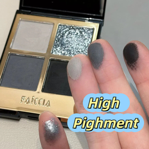 Nhà Máy Cao Sắc Tố Bóng Mắt Không Thấm Nước Lâu Dài 4 Màu Sắc Trong 1 Matte Long Lanh Eyeshadow Palette Với Gương - Product Image 3