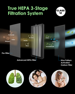 Meilleur prix Alexa Google HomeKit Compatible sans fil filtre HEPA purificateur d'air salle blanche aromathérapie salon électrique WiFi - Product Image 5