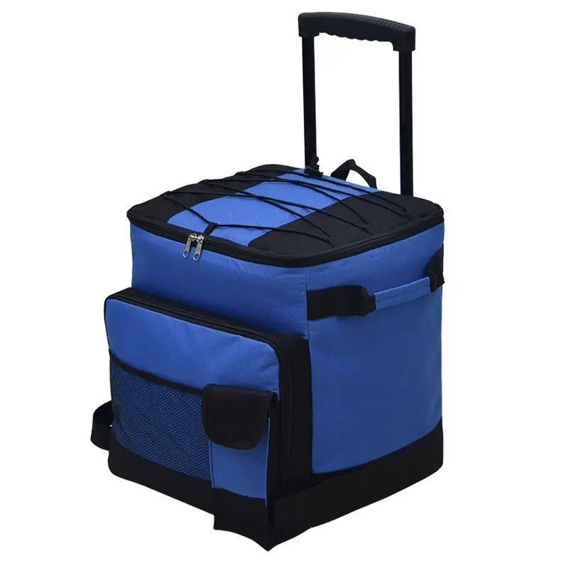 Borsa termica portatile multifunzionale con coulisse pieghevole borsa termica da Picnic in spiaggia con ruote per Picnic barbecue