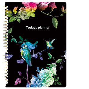 Cartoon Flower A5 DIY Tagebuch Notizbuch Kreatives Spulen buch mit 100 Blatt Pflanz datum Plan Heutiger Planer von Todays Planner - Product Image 1
