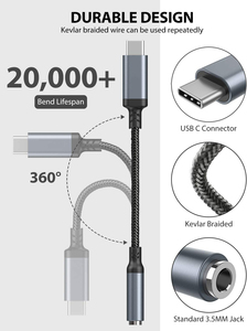 <strong>2</strong> in <strong>1</strong> <strong>Audio</strong> Jack <strong>Adapter</strong> USB C to 3.5mm <strong>Audio</strong> <strong>Adapter</strong> Aux Jack Type C for for Iphone 15 - Product Image 6