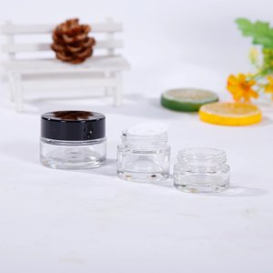 Tarro de crema de vidrio cosmético transparente de alta calidad, 5ml, 10ml, 15ml, botella de vidrio reutilizable vacía - Product Image 6