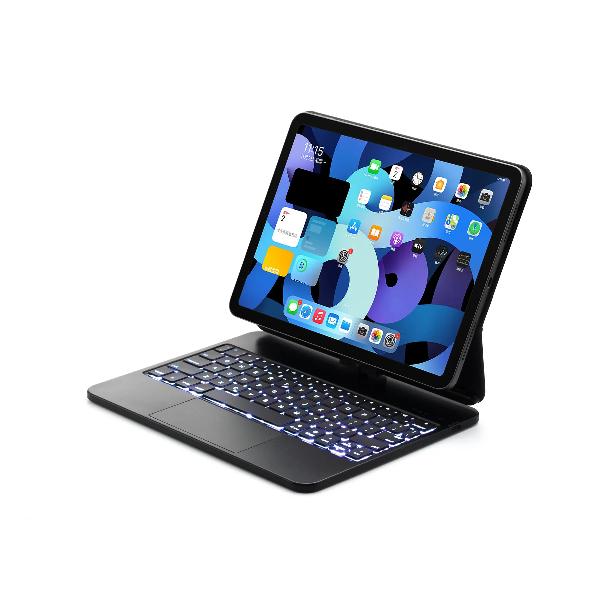 Teclado mágico com 360 graus de rotação, estojo para teclado ipad pro 11 10.9 12.9 polegadas com bluetooth