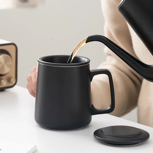瓷茶杯礼品套装日式家用陶瓷茶杯，带浸泡器和盖子 - Product Image 4