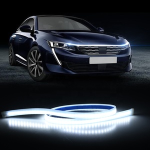 רכב הוד גמיש <span class=keywords><strong>Led</strong></span> רצועת אור בשעות היום ריצת אורות קישוט אוטומטי ראש מנורת רכב הוד אור בר