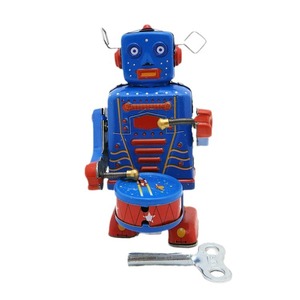 רובוט צעצוע המתופף tinplate רובוט צעצוע מכני אינטראקטיבי לילדים, רובוט שעון ללא עופרת