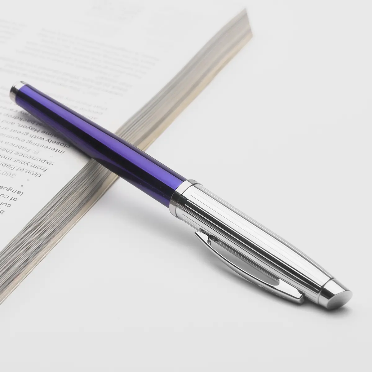 Penna a sfera a rullo nera sottile in metallo Premium Parker penna personalizzata stampata con i tuoi disegni