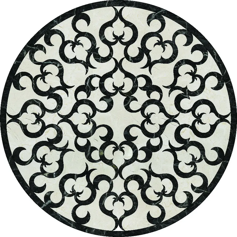 DeliveryStone custom middle east style modern classic design waterjet medallion lobby marble flooring