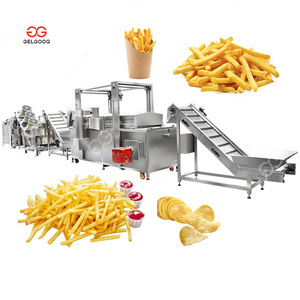 Fabrika fiyat tam otomatik patates cipsi yapma makinesi kızarmış fransız kızartma üretim hattı patates cipsi