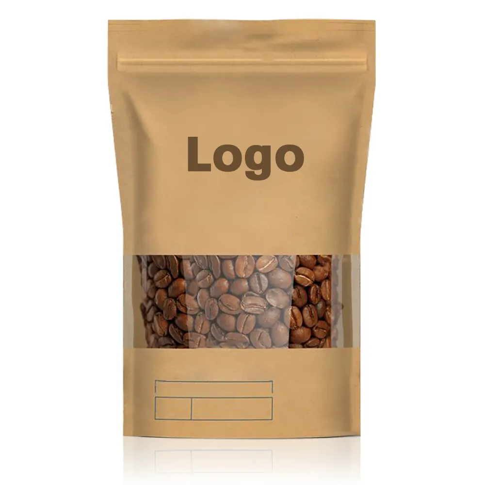 Sacchetti di imballaggio per caffè colorati personalizzati sacchetti di caffè personalizzati con cerniera in piedi da 12 once