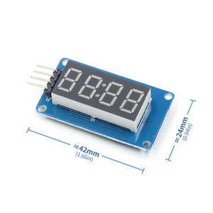 Die LED-Helligkeit des 4-stelligen digitalen Röhren anzeige moduls kann mit dem mit Ardui kompatiblen Uhrpunkt-Baustein TM1637 eingestellt werden