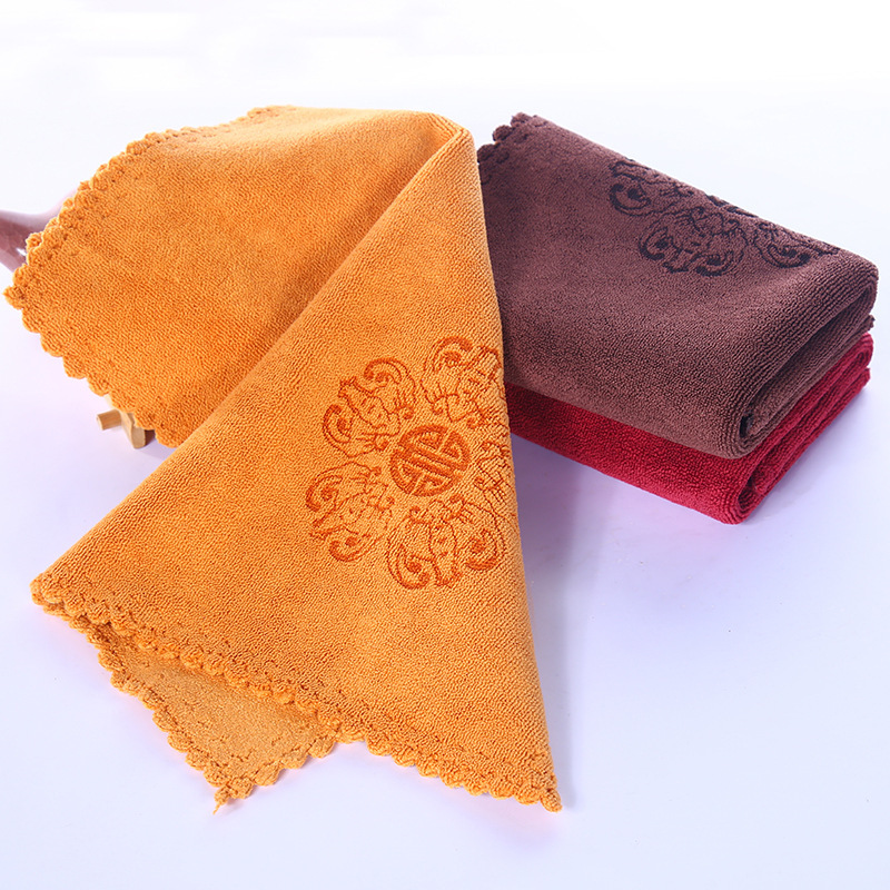 Custom Small Towels Microfiber with Customize Logo / Print / Size for Gift Promotion Cleaning Hand Face Micro Fiber Edgeless