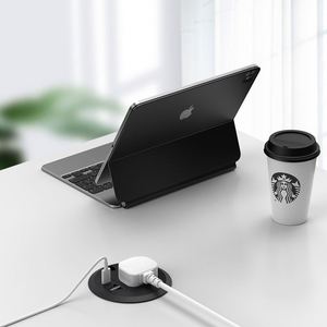 Presa di corrente universale per ufficio rotonda incassata da 20W USB da scrivania presa di corrente per mobili incorporati Multi presa per Desktop - Product Image 5