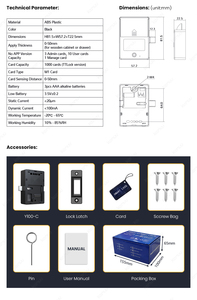 Ttlock Keyless thông minh NFC RFID cảm biến điện tử bí mật đồ nội thất ngăn kéo đẩy Locker Khóa vô hình ẩn từ tủ khóa - Product Image 6