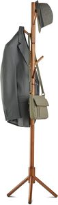 Wooden Tree Coat Rack Stand, 6 <strong>Hooks</strong> - 3 Adjustable <strong>Sizes</strong> Free Standing Coat Rack - Product Image 4