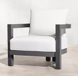 <span class=keywords><strong>PORTOFINO</strong></span>屋外用家具クラシックデザインガーデンシングルソファパウダーコーティングアルミニウムフレームファブリッククッションパティオラウンジチェア