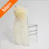 Wholesale romantic elastic chiffon chair decoration wedding tiffany chair cover for wedding decoration