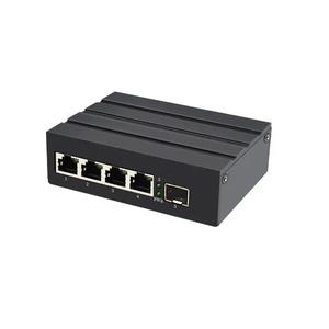 Switch Ethernet non gestito a 4 porte Gigabit di livello industriale con robuste soluzioni di rete per porte SFP in fibra ottica - Product Image 3