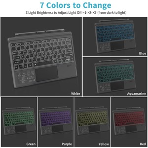 适用于微软Surface Pro 3 / 4 / 5 / 6 / 7 + 的7-RGB背光分体式蓝牙无线键盘 - Product Image 4