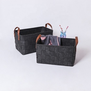 Fashionable Felt <strong>Round</strong> Storage Basket with Handles <strong>Toy</strong> Felt Storage <strong>Box</strong> - Product Image 3