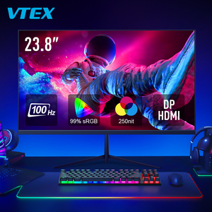 Barato 23,8 pulgadas FHD LED Gaming Monitor curvo 100Hz IPS LCD pantalla VGA entrada DP interfaz negro con altavoz incorporado PC de escritorio - Product Image 1