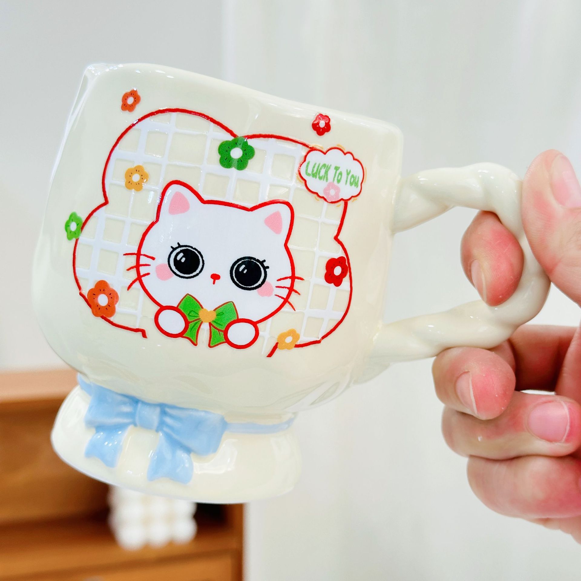 Gobelet chat vert