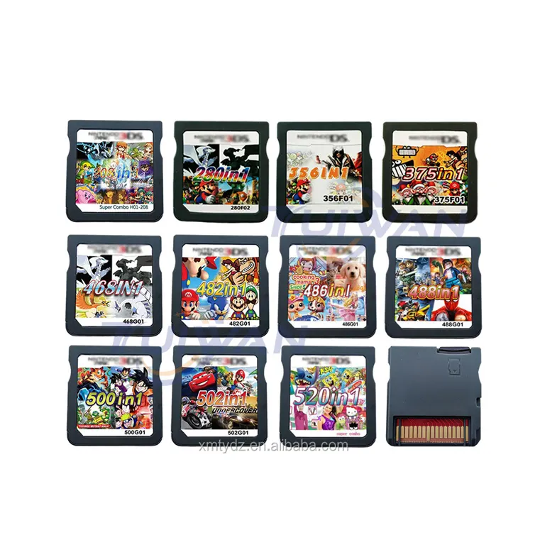 208 en 1 cartucho de juego Super Combo 3ds todo en uno Multi carro Video juego 3ds nds cartucho tarjetas para DS 3DS