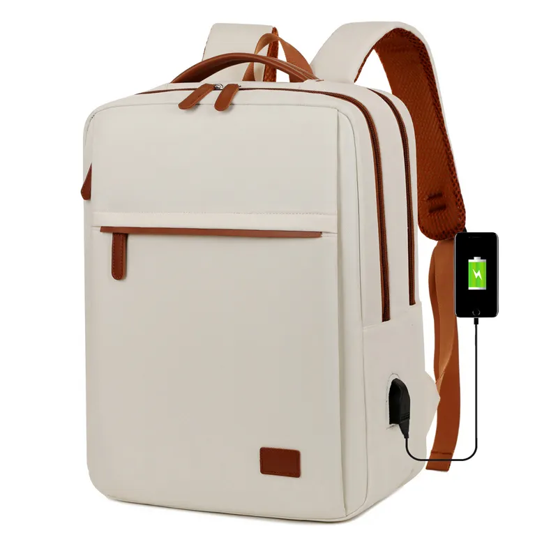 Yeni sırt çantası iş not defteri çanta dayanıklı iş dizüstü sırt çantası USB portu ile büyük kapasiteli seyahat çantası