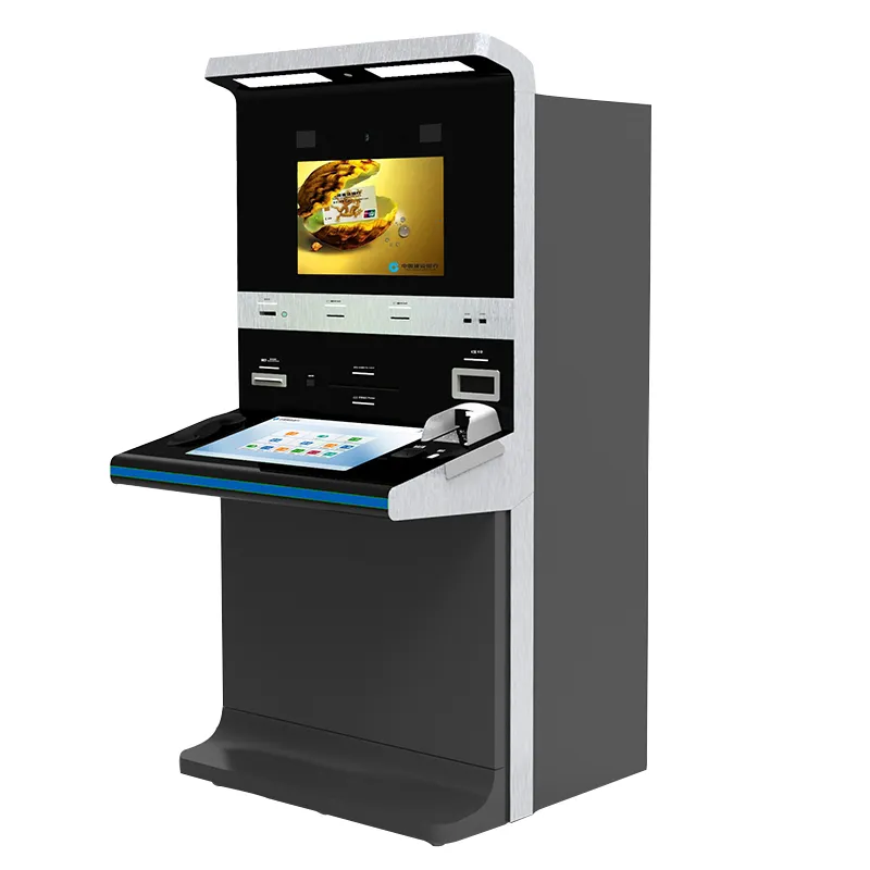 Máquina de pago de terminales de kiosko multifunción, autoservicio, dispensación de efectivo, banco, ATM