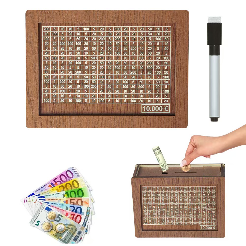 10 000 euros/20*14.5*7.5cm/avec stylo effaçable