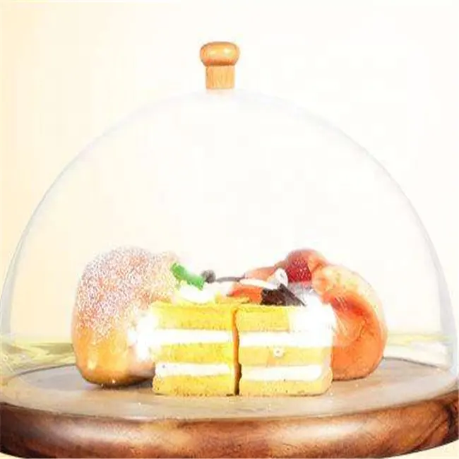 Dome de bolo acrílico de exibição personalizada transparente