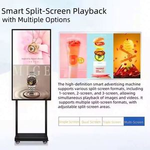 Portatile Smart Android rete pubblicità chiosco LCD Digital Signage e Poster TV Monitor OEM Media uso ristorante al dettaglio - Product Image 2
