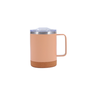 Sıcak satış 12OZ özel Logo kullanımlık çift duvar vakum yalıtımlı paslanmaz çelik kupa mantar alt ile - Product Image 6