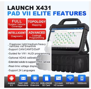 Lancio X-431 PAD VII Elite Smartlink C supporto ECU programmazione codifica Online per tutte le auto Scanner diagnostico ad ampia gamma