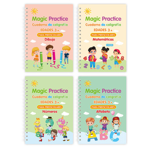 หนังสือเวทมนตร์ภาษาสเปนการเรียนรู้ตัวเลขตัวอักษรสำหรับเด็กใช้ซ้ำได้ฝึกมายากลการเขียน Montessori - Product Image 5
